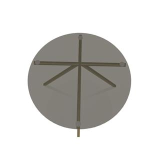 Bontempi Casa Ray 60 Bronze Yuvarlak Yan Sehpa