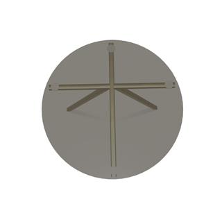 Bontempi Casa Ray Bronze Yuvarlak Yan Sehpa