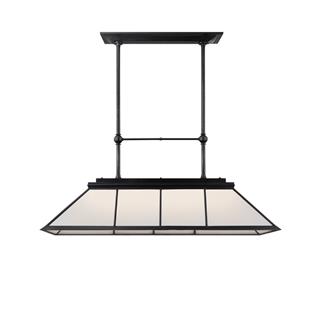 Rivington Avize- Large-Bronze with Clear Ribbed Glass