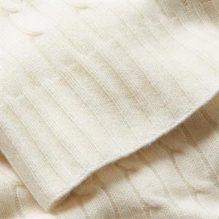 Ralph Lauren Cabla Cashmere 60x60 Cream Throw