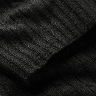 Ralph Lauren Cable Cashmere Black Blanket