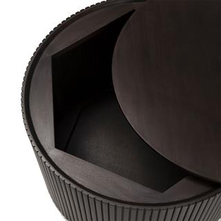 Ethnicraft Roller Max Dark Brown 40 cm Yuvarlak Yan Sehpa