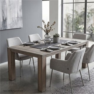 Rough-X Yemek Masası 180X100Cm (Legs 12X12Cm) - Grey Teak Wash Masa