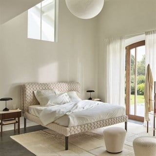 Ligne Roset Ruché Orange High Headboard Bed