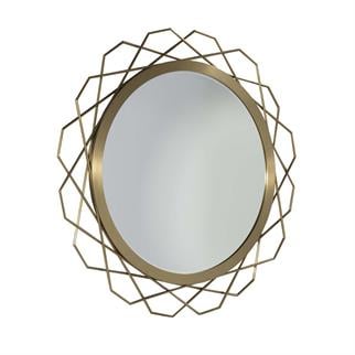Fine Furniture Runway Bauble Round Metal Mirror