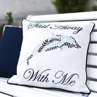 Saıl Away Dolphın Yastık  45x45 cm %100 Sunbrella Kumaş Nakışlı