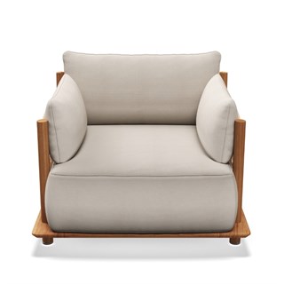 Gloster Salina Teak Blend Linen Koltuk