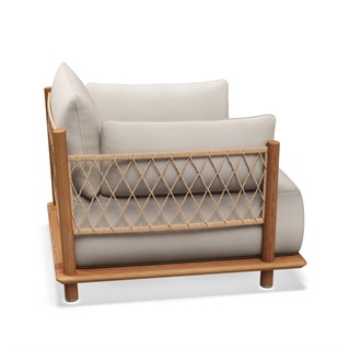Gloster Salina Teak Blend Linen Koltuk