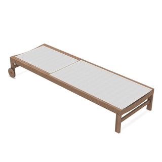 Ethimo Sand Teak White Şezlong
