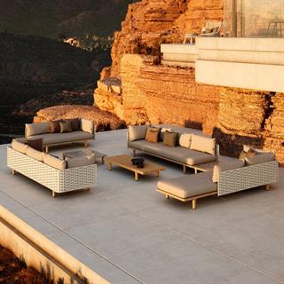 Dedon Sealine Silver Beige 2-Seater Sofa