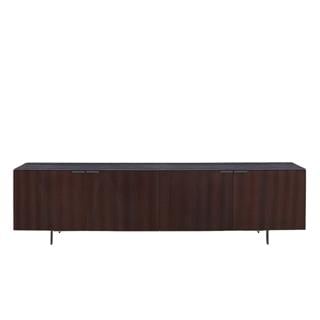 Ligne Roset Selvans 4-Door Dark Walnut Sideboard