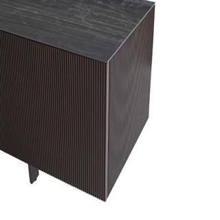 Ligne Roset Selvans 4-Door Dark Walnut Sideboard