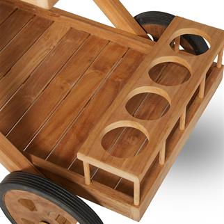 Kayu Teak Serving Trolley Servis Arabası
