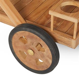 Kayu Teak Serving Trolley Servis Arabası