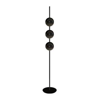 Sferatus Ayaklı Lambader-Frame Lacquered Matt Black (M055)-Lamp Black Chrome (V007)