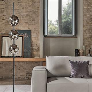 Bontempi Sferatus Dark Brass Floor Lamp