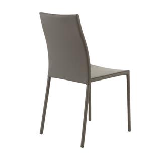 Ligne Roset Slim Grey Leather Armless Chair
