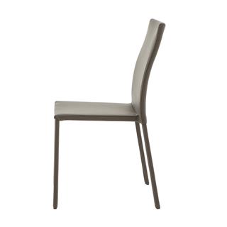 Ligne Roset Slim Grey Leather Armless Chair