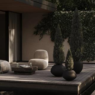 101 Copenhagen Sunao Fat Hexa Black Saksı