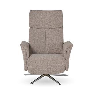 Superior Tekli Koltuk-(Medium)-Fabric Ascot (977) Toffe (9774)-Base Chrome