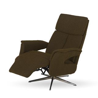 Superior Tekli Koltuk-(Medium)-Fabric Ascot (977) Olive (9772)-Base Chrome