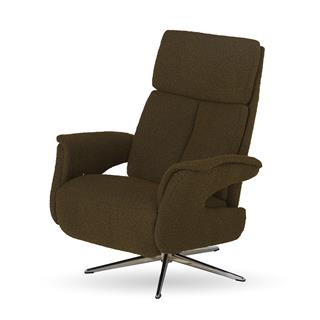 Superior Tekli Koltuk-(Medium)-Fabric Ascot (977) Olive (9772)-Base Chrome