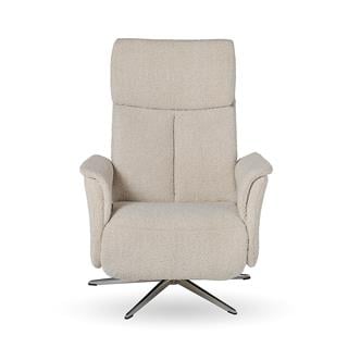 Superior Tekli Koltuk-(Medium)-Fabric Ascot (977) Pearl (9773)-Base Chrome