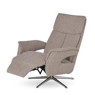 Superior Tekli Koltuk-(Medium)-Fabric Ascot (977) Toffe (9774)-Base Chrome