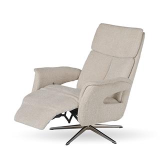 Superior Tekli Koltuk-(Medium)-Fabric Ascot (977) Pearl (9773)-Base Chrome