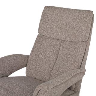 Superior Tekli Koltuk-(Medium)-Fabric Ascot (977) Toffe (9774)-Base Chrome