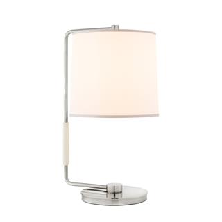 Swing Masa Lambası-Soft Silver with Linen Shade