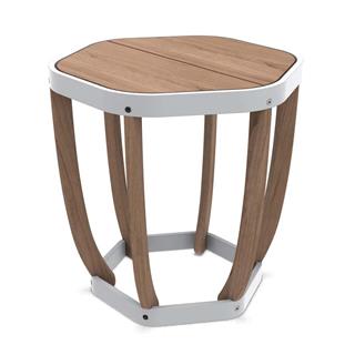 Ethimo Swing White Teak Yan Bahçe Sehpası