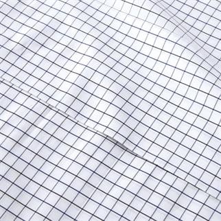 Yves Delorme Tattersa Navy White Çarşaf