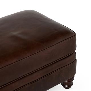 Bernhardt Tarleton Dark Brown Deri Puf