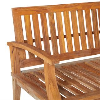 Kayu Teak Yağlı İkili Kanepe