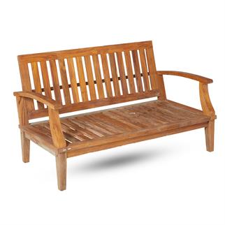 Kayu Teak Yağlı İkili Kanepe
