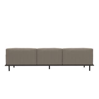 Timothy Kuoio Kanepe (270)-Fabric Peoria 03 (Executive)-Saddle Leather Frame Brown 02-Insert Bronzed Brass-Saddle Leather Armrest Brown 02-Metal Feet Brozned Brass-