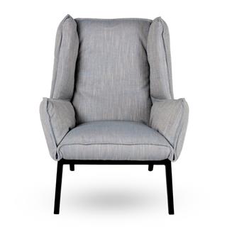 Toa Tekli Koltuk-Ayak Black-Staıned Ash-Kumaş Astrid Azur (2852)-(Grade D)