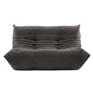 Togo İkili Kanepe-Small-Kumaş Alcantara B Fleece (99)-(Grade S)