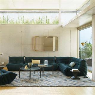 Ligne Roset Togo Dark Camel Corner Seat