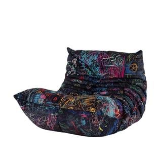 Togo Tekli Koltuk-Kumaş Tam Noir-(Grade C)