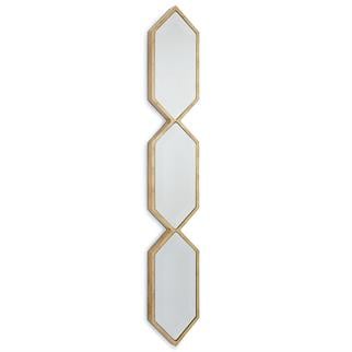 Regina Andrew Triple Diamond Panel Gold Mirror
