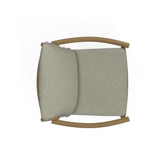 Ukiyo Teak Tekli Koltuk - Minder Sırt ve Oturum Minderi Rustic Weave Oyster E kategori