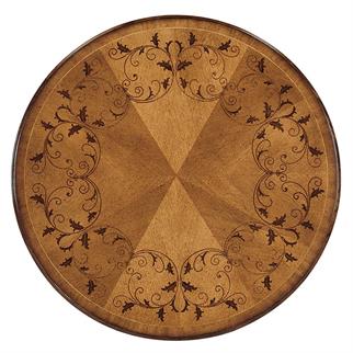 Jonathan Charles Versailles Walnut Yuvarlak Yan Sehpa