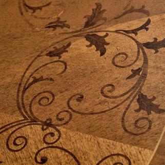 Jonathan Charles Versailles Walnut Yuvarlak Yan Sehpa