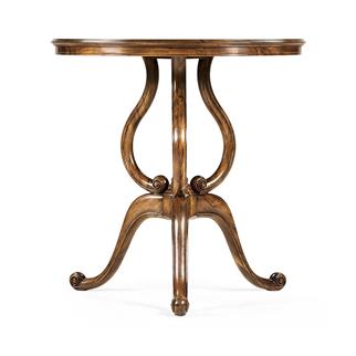 Jonathan Charles Versailles Walnut Yuvarlak Yan Sehpa