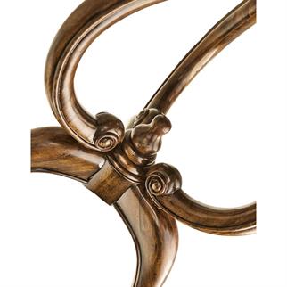 Jonathan Charles Versailles Walnut Yuvarlak Yan Sehpa