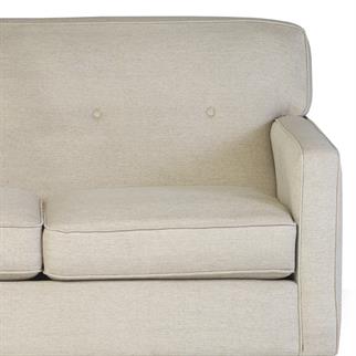 Bauhaus Linen Cream İkili Kanepe