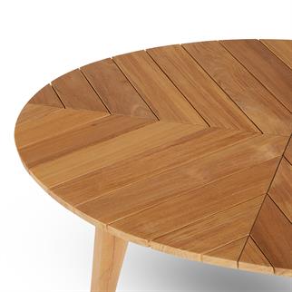 Kayu Teak Wina Oval Orta Sehpa