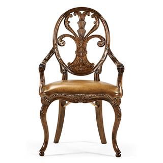 Jonathan Charles Windsor Antique Chestnut Armchair